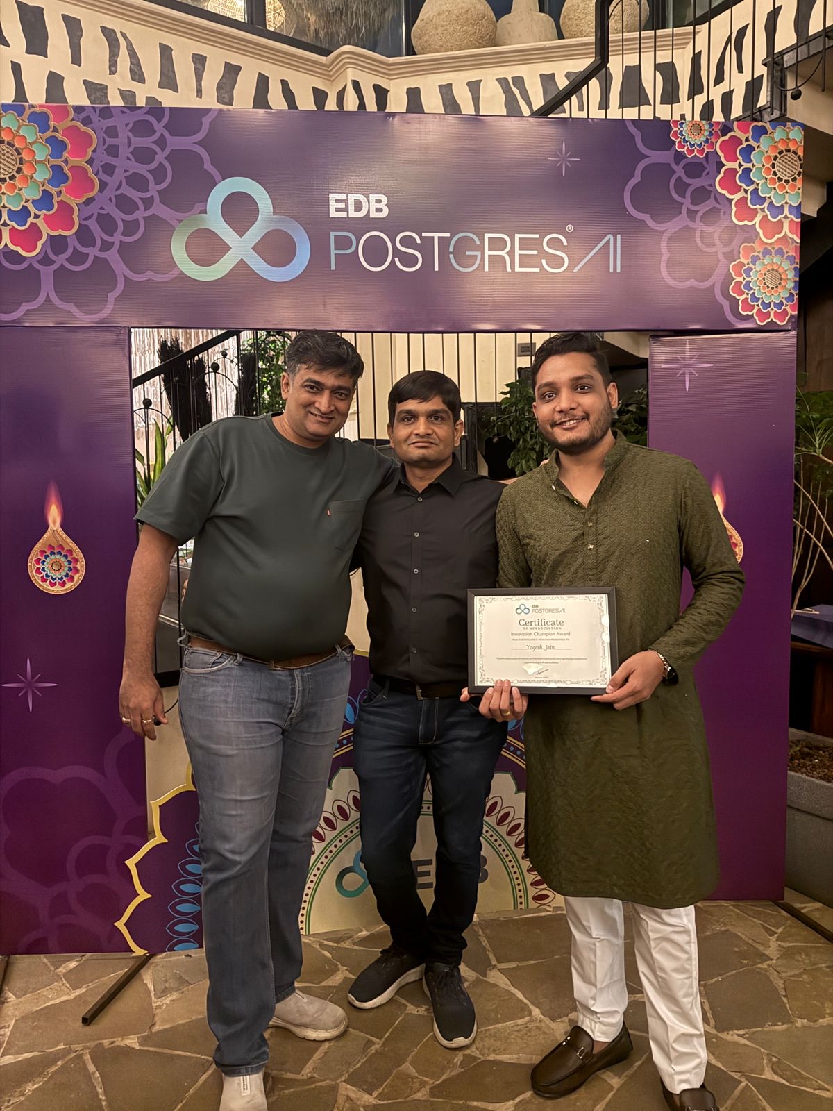 With my EDB colleagues @ Pune EOY Diwali event