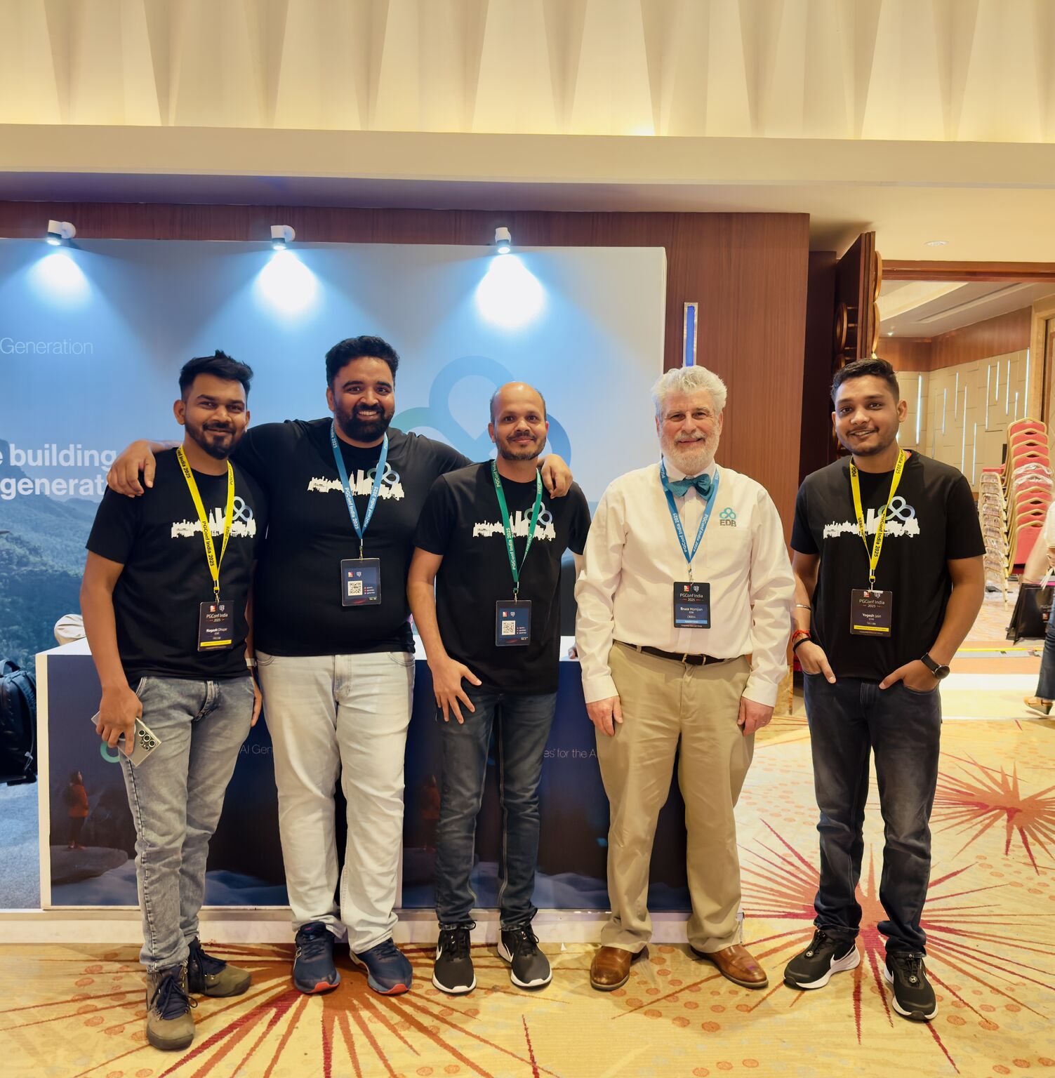 With Bruce and Team